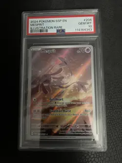 Mesprit 204/191 Illustration Rare Surging Sparks Pokemon Card PSA 10 - Image 1