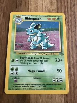 Nidoqueen 7/64 Jungle Set Holo Rare Pokemon Card Pokemon TCG WOTC Era (MP-HP) - Image 1