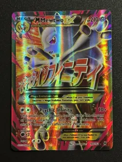 Pokemon M Mega Mewtwo EX Ultra Rare Holo TCG Card 160/162 Full Art NM - Image 1