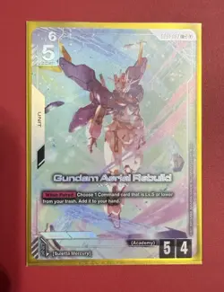 Gundam Aerial Rebuild LR+ GD01-067 Alt Art Foil Mint Gundam TCG Card Game - Image 1