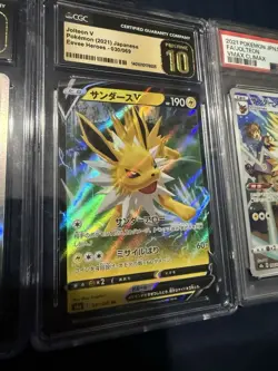 Pokemon TCG Jolteon SAR DARK JOLTEON Graded Card Lot PSA 10 PSA 8 - Image 5