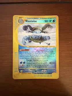 Pokemon TCG Blastoise 004/165 Expedition Base Set Holo Rare English 2002 - Image 1