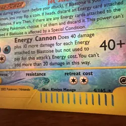 Pokemon TCG Blastoise 004/165 Expedition Base Set Holo Rare English 2002 - Image 3
