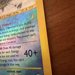 Pokemon TCG Blastoise 004/165 Expedition Base Set Holo Rare English 2002 - Image 4