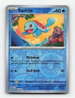 Squirtle 007/165 Reverse Holo 151 Common 2023 Pokemon Card LP - Image 1