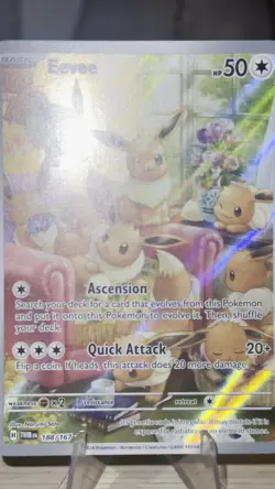 Pokemon Eevee 188/167 Twilight Masquerade Illustration Rare Holo English 2024 - Image 2