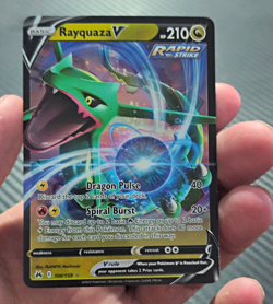Pokemon TCG Rayquaza V 100/159 Crown Zenith Holo Ultra Rare Basic 210 HP EN - Image 1