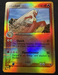 Pokemon TCG Blaziken 15/109 Stage 2 110 HP Rare Reverse Holo English R&S - Image 1