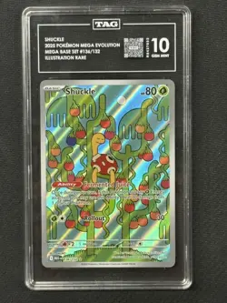 Shuckle Pokemon Mega Evolution Illustration Rare TAG 10 R8427853 #136/132 - Image 1