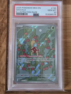 Pokemon TCG Shuckle Holo Mega Evolution Illustration Rare 136/132 PSA 10 - Image 1