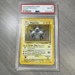 Pokemon TCG Magneton 009/130 Base Set 2 Holo NM-MT PSA 8 2000 - Image 1