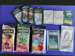 Disney Lorcana card lot 1st print Starters/graded Hades + more - sets 1,2 - Image 1
