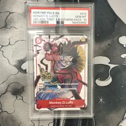 Bandai One Piece Card Game Monkey D. Luffy Foil EN PSA 10 2025 #012 - Image 1