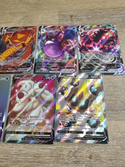 Pokemon TCG V & VMAX Card Lot x7 | Rainbow Rare Alcremie VMAX | Shiny Falinks V - Image 3