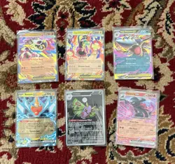 Pokemon TCG 6-Card EX/GX Foil Lot Mega Hawlucha, Dustox ir, Sharpedo, Rotom - Image 1