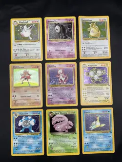 Vintage Holo Rare Pokemon Card Lot WOTC Era - Fossil, Base Set - MP/HP - Mewtwo - Image 1