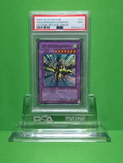 YU-GI-OH 2002 LEGEND OF BLUE-EYES GAIA THE DRAGON CHAMPION ERROR LOB 125 PSA 9 - Image 1