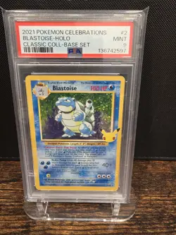 PSA 9 2021 POKEMON CELEBRATIONS CLASSIC COLLECTION BLASTOISE-HOLO 2 - Image 1