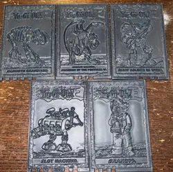 YU-GI-OH 1996 Kazuki Takahashi PLASTIC TRADING CARD lot Of 5 Vintage - Image 1