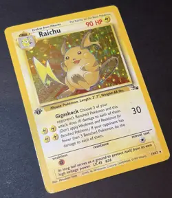 Pokemon Raichu 14/62 Fossil Set 1st Edition Holo Rare Vintage WOTC HP - Image 5