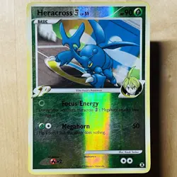2009 Heracross Elite 4 24/111 Rising Rivals Reverse Holo LP English Pokemon Card - Image 1