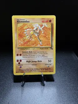 Pokemon TCG Hitmonlee Fossil Card 22/62 Regular Non Holo Rare - Image 1