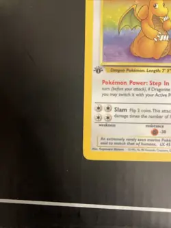 1ST EDITION Pokemon Fossil Dragonite Holo 4/62 Holo Foil Rare WOTC Vintage - Image 4