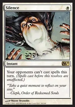 Silence - Medium Play MTG Magic 2011 Core Set - Image 1