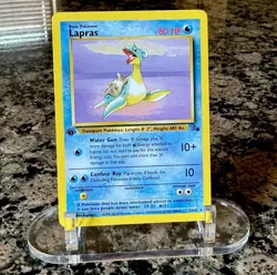 Pokemon TCG Lapras 25/62 Fossil 1st Edition 1999 Regular Rare English 80 HP - Image 1