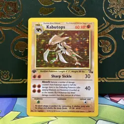 Pokemon 1999 Kabutops 9/62 Fossil Holo (First Edition) 1st LP + NM - - Image 1