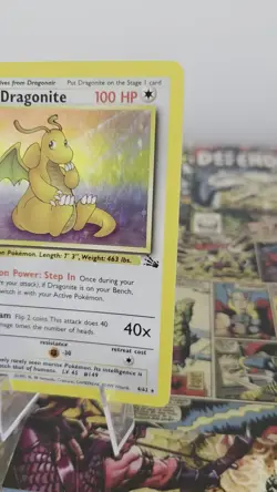 Dragonite 4/62 1st Edition Fossil Holo Rare - WOTC Pokemon Card NM - Image 2