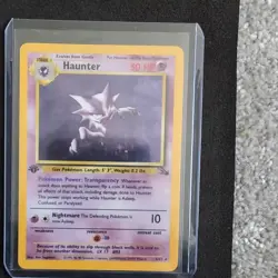 Pokemon Cards: 1st Edition Fossil Rare Holo: Haunter 6/62 - Trading Card Game - Image 1