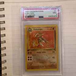 1999 Pokemon Fossil 1st First Edition Kabutops 24/62 Non Holo PSA 9 MINT - Image 1