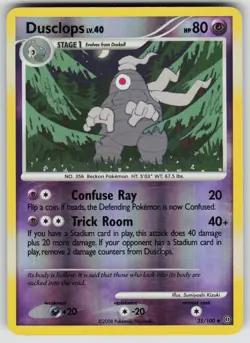 Dusclops 35/100 Uncommon Stormfront Pokemon Reverse Holo Moderately Played - Image 1