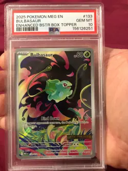 Bulbasaur Illustration Rare Stamped Mega Evolution 133/132, Pokemon Card PSA 10 - Image 2