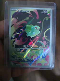 Pokemon TCG Mega Evolution Bulbasaur Card 133/132 Illustration Rare - Image 1