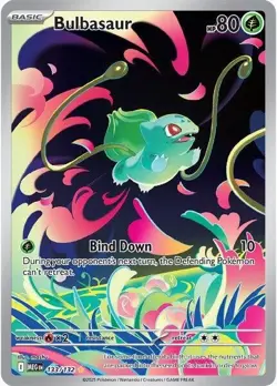 Bulbasaur 133/132 IR PSA 9 MINT - Pokemon Mega Evolution Illustration Rare - Image 4