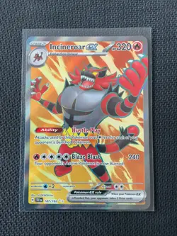 Incineroar ex 187/162 Ultra Rare NM - Temporal Forces Pokemon TCG - Image 1