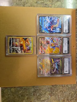 Pokemon TCG Lot- 3 Graded Cards(Japanese)and 1 Charizard Lost Origin Trainer(Eng - Image 1