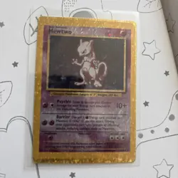 Pokemon TCG Mewtwo Vending Machine Prism Sticker Vintage Card 1999 10/102 - Image 2