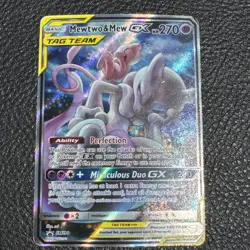 Pokemon Mewtwo & Mew GX TAG TEAM Promo SM191 Holo Card SM - Image 1