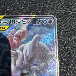 Pokemon Mewtwo & Mew GX TAG TEAM Promo SM191 Holo Card SM - Image 3