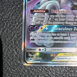Pokemon Mewtwo & Mew GX TAG TEAM Promo SM191 Holo Card SM - Image 5