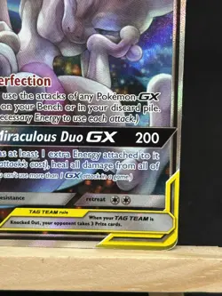Mewtwo & Mew GX SM191 TAG TEAM GX Holo Promo Pokemon TCG Card English - Image 4
