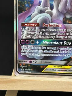 Mewtwo & Mew GX SM191 TAG TEAM GX Holo Promo Pokemon TCG Card English - Image 5