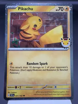 Pikachu 051/162 - Holo Stamped Promo - Pokemon Day Pokemon Card MINT - Image 1