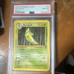 2000 Pokemon game Metapod Base II PSA 10 81/130 - Image 1