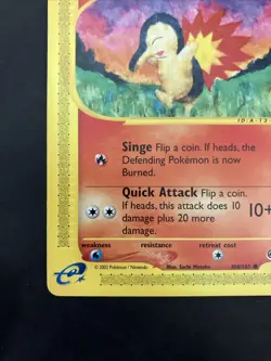 Pokemon Cyndaquil 104/165 - 2002 Expedition Base Set - LP Non-Holo WotC E-Reader - Image 5