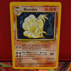 Pokemon TCG Ninetales Holo Rare 12/102 Base Set English 1999 80 HP WOTC - Image 1