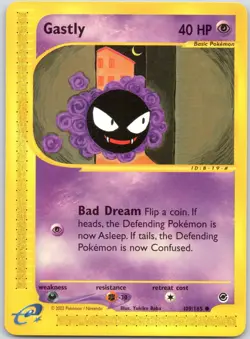 Pokemon - 109/165 Gastly - Expedition Base Set - Common Near Mint - Image 1